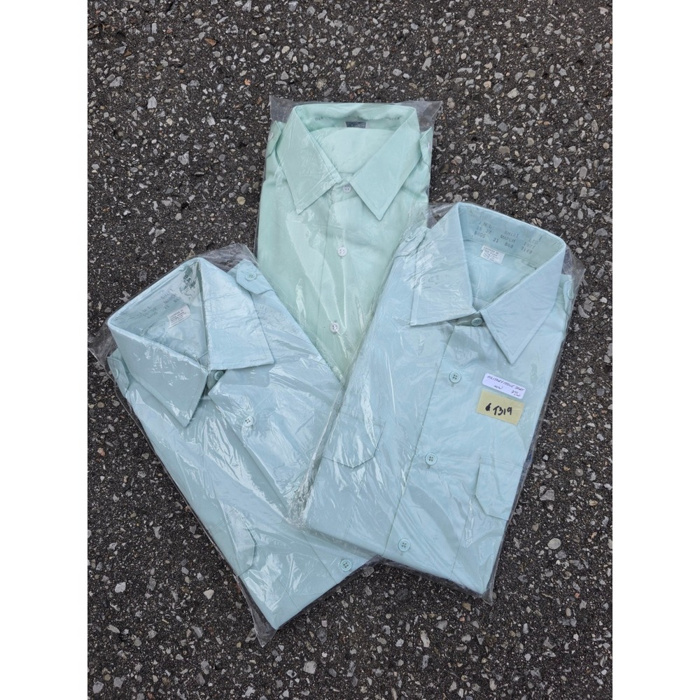 Vintage Lot 18 Canadian Military Work Shirts M-L Blue Tan Green RCMP Saskatoon - Picture 10 of 10